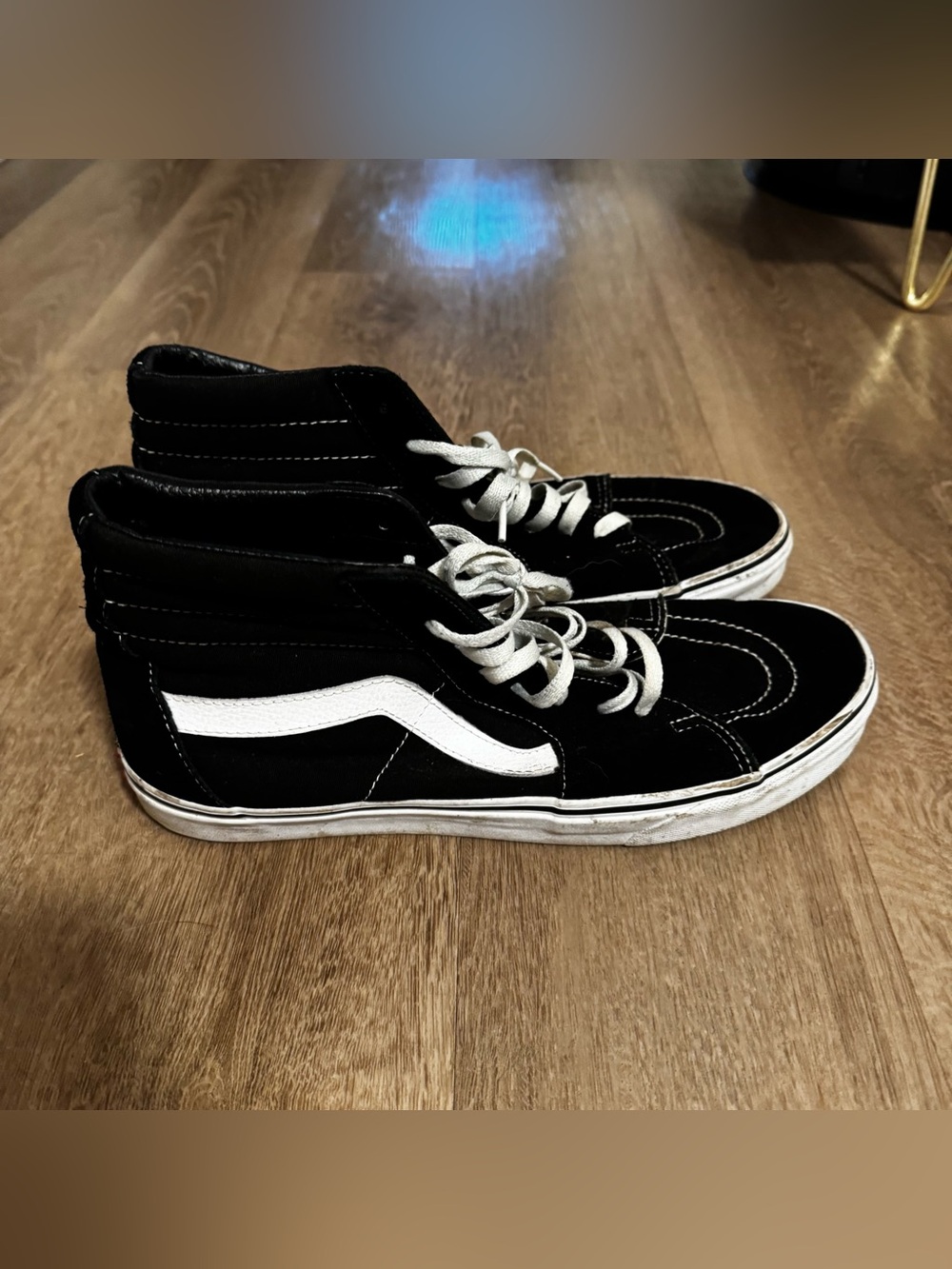 Vans Black & White High-Top Sk8-Hi Skate Shoes